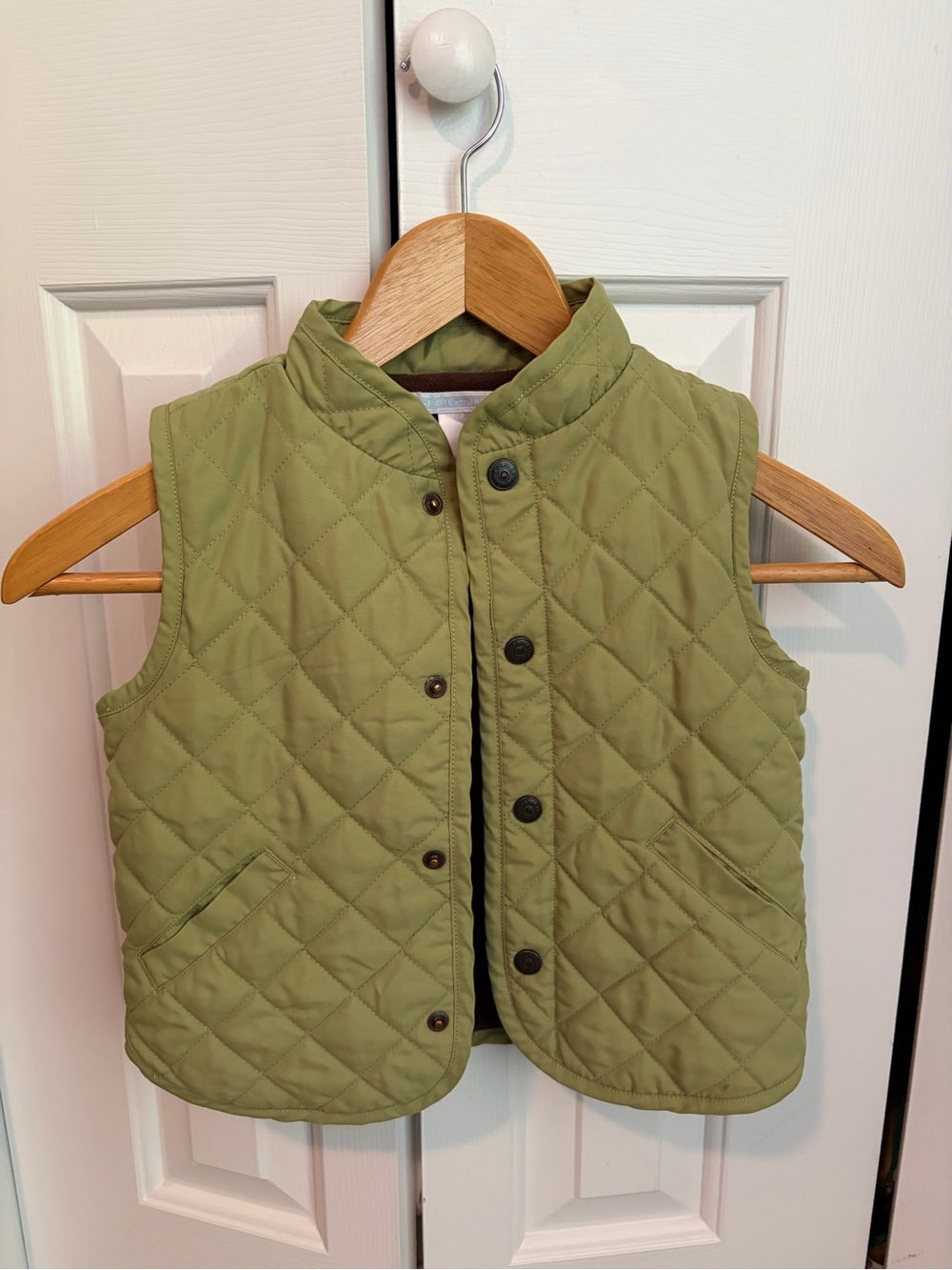 Kids Quilted Light Green Vest